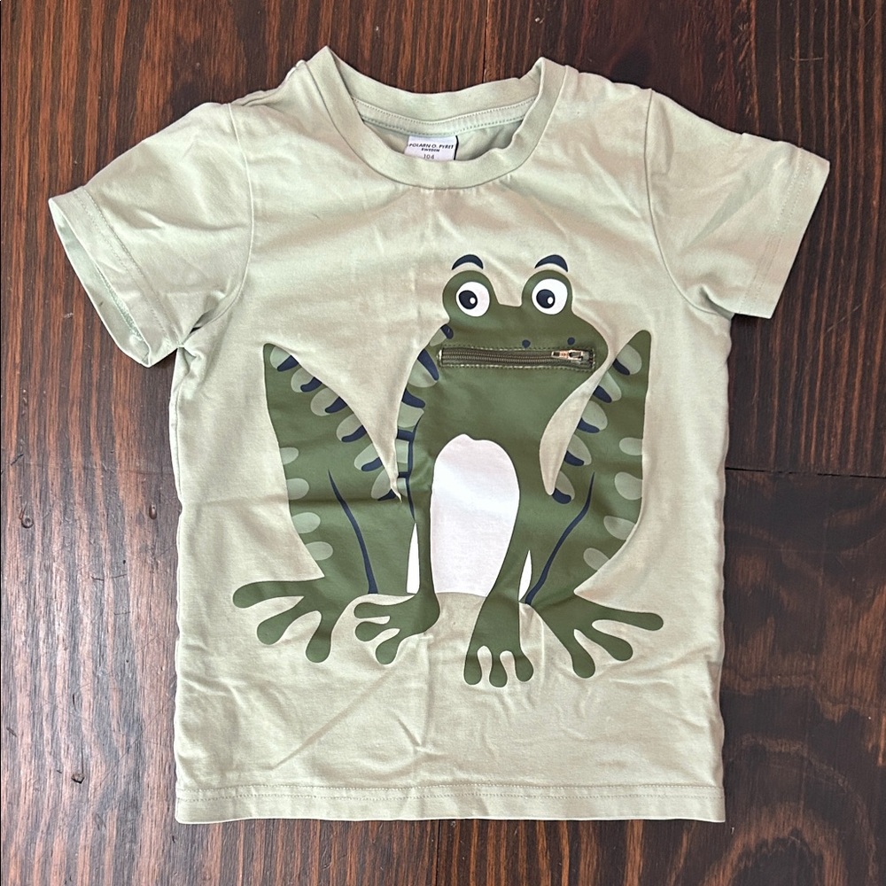 Polarn O. Pyret Light Green Frog Tee